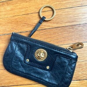Marc Jacobs Black Card Case with Keyring